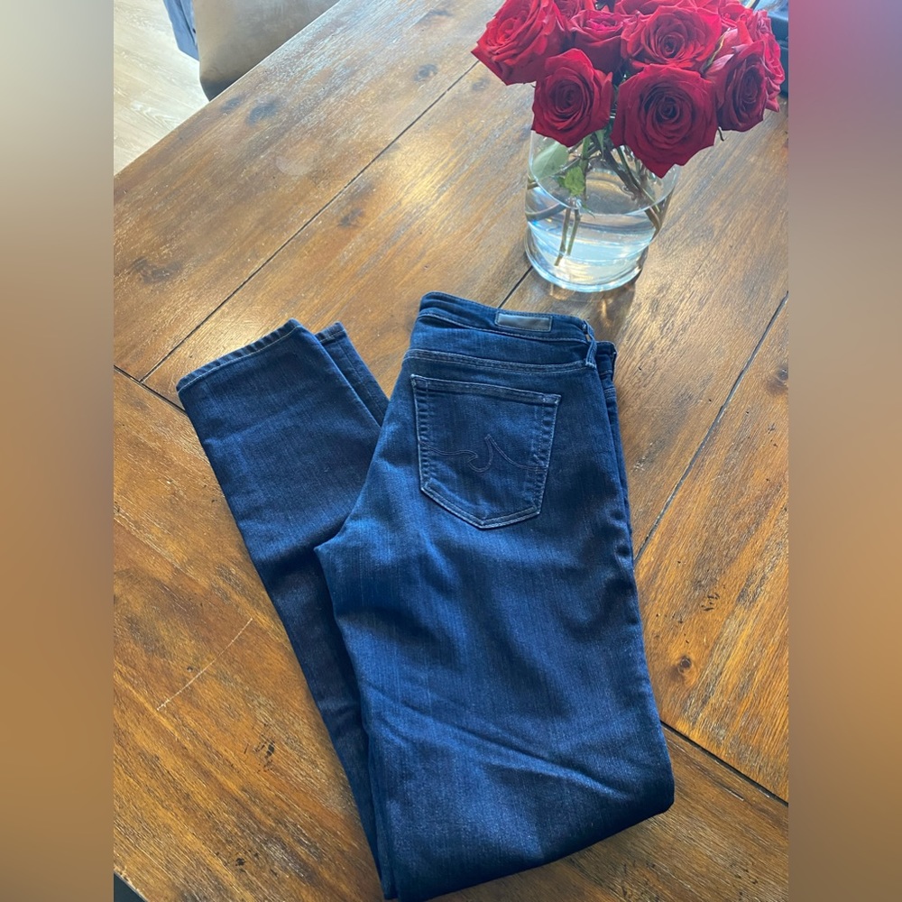 Woman’s AG jeans. Cigarette straight size 28R..like new